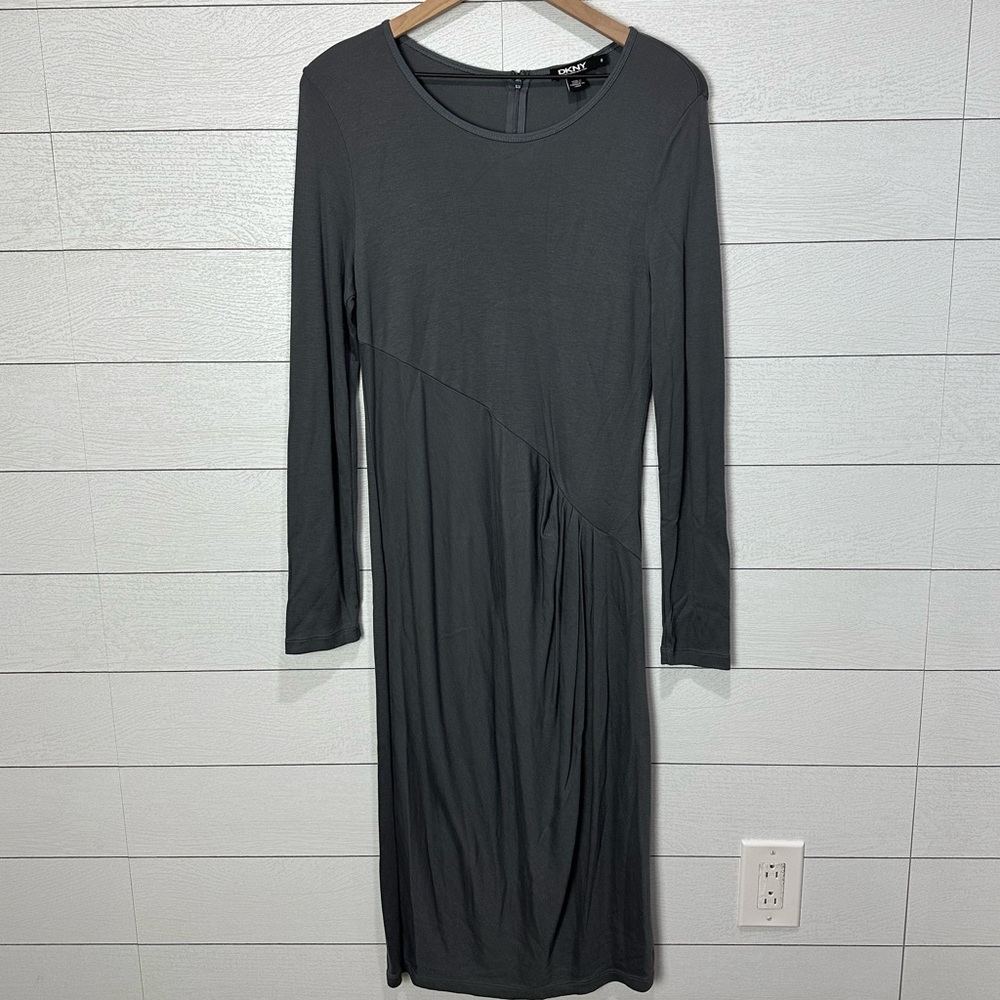 NWT DKNY Gray Knit Dress Size Medium - Picture 1 of 8